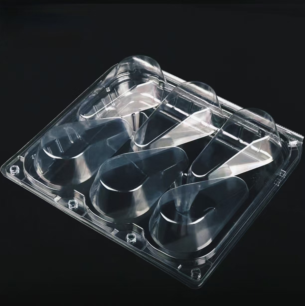 Transparent Square Hinged PET Plastic Avocado Containers Disposable PET Fruit Clamshell Packaging Box for Avocado Fruit Punnet