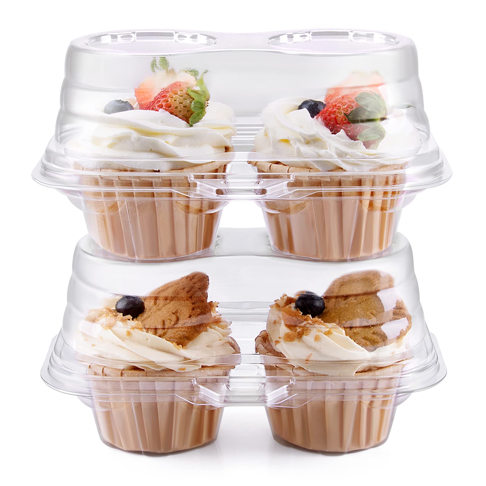 ClearView Cupcake Carrier, 1-12 Capacity, Plastic Dome Lid, Clamshell Design