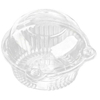 Clear PET Cupcake Plastic Trays Hinged Food Containers Bakery Cup Cake Packaging Box Wholesale