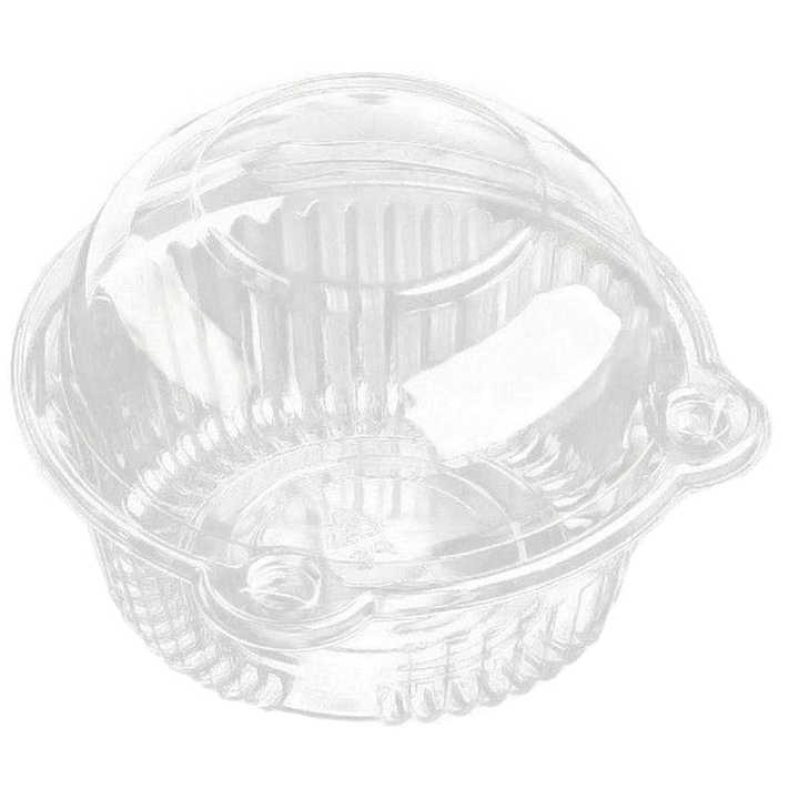 Clear PET Cupcake Plastic Trays Hinged Food Containers Bakery Cup Cake Packaging Box Wholesale