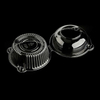 Wholesale Cute Design PET Plastic Clamshell Containers Round Boxes for Desserts Food Packaging
