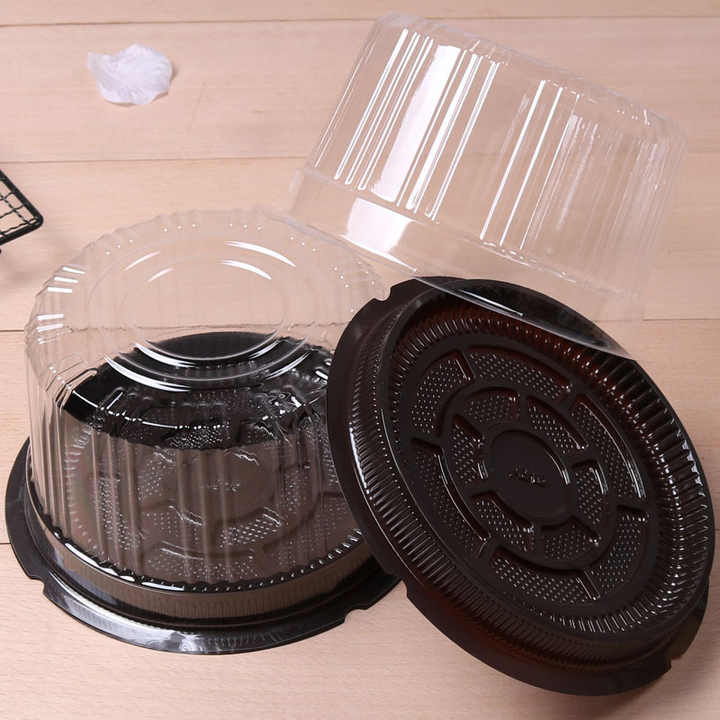Disposable Round Display Cake Box Containers Carriers With Dome Lids