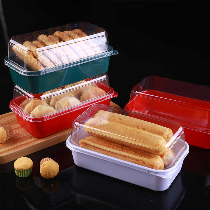 Wholesale PET Cake Containers Bread Biscuit Tray Bakery Food Pastry Packaging Plastic Blister Box