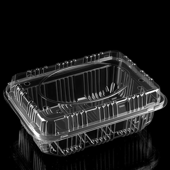 Custom PET Plastic Clamshell Vegetables Box for Lettuce