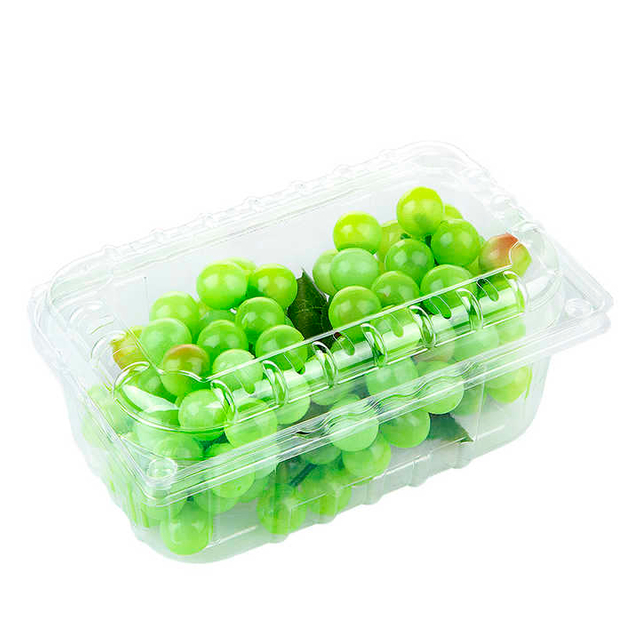 Custom Transparent Plastic Packaging Agriculture Boxes Grapes Fruits Containers