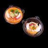 Wholesale Cute Design PET Plastic Clamshell Containers Round Boxes for Desserts Food Packaging