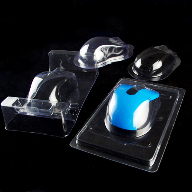 Customized PET Plastic Packaging Blister Printing Slide Blister Card Packaging for Mouse