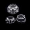 Wholesale Cute Design PET Plastic Clamshell Containers Round Boxes for Desserts Food Packaging