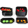 PET Blister Disposable Plastic Black Color Fruit Tray Small Clam Shell Container Box Punnet