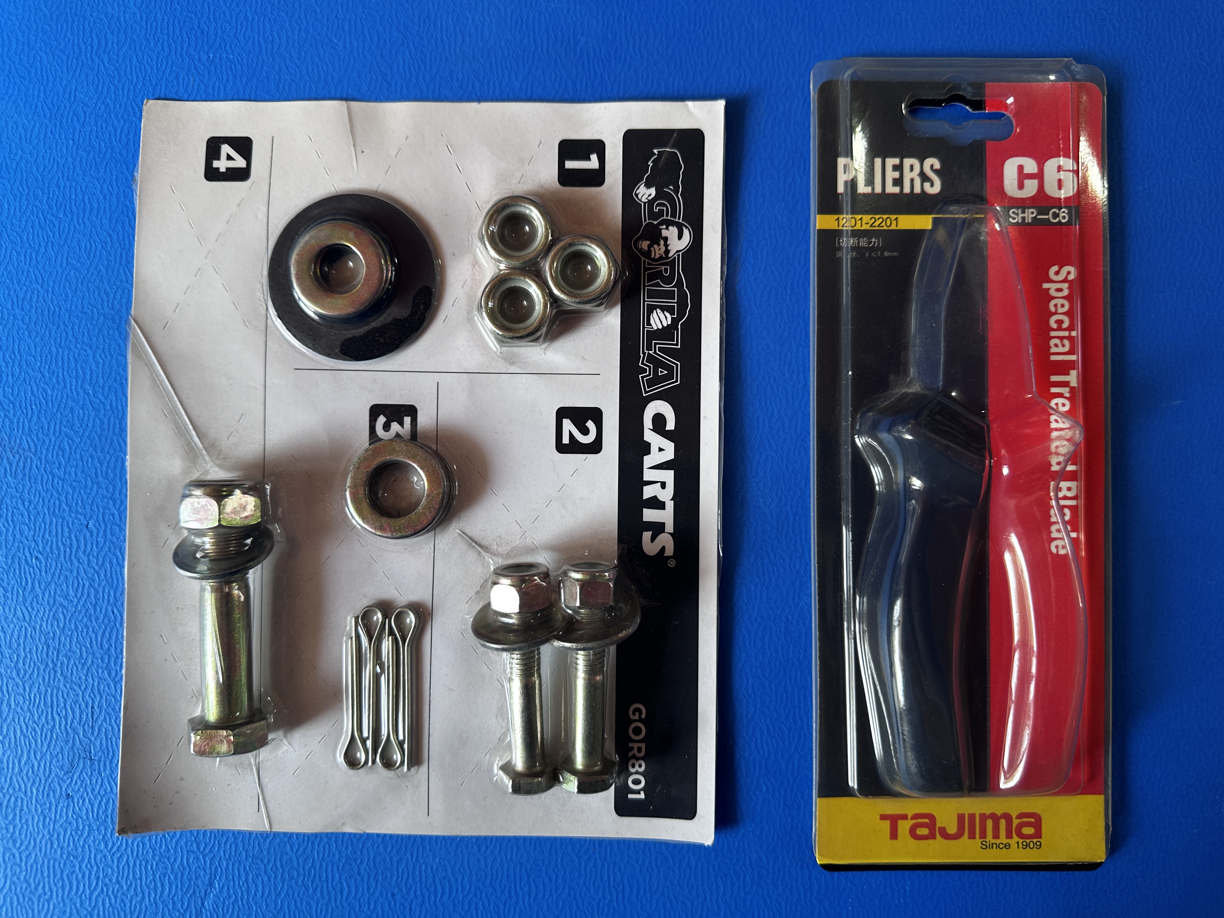 Hardware blister packaging assembly and sealing process