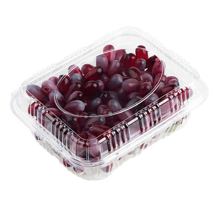 Commercial clear plastic food containers used for storage and retail display
